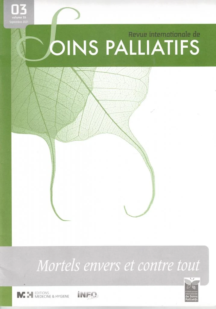 Couverture de la Revue internationale de soins palliatifs, volume 35, n° 3, septembre 2021, « Mortels envers et contre tout ».